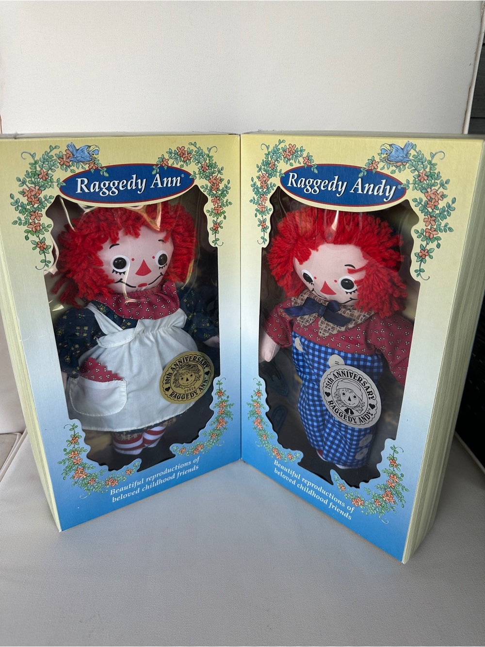 New In Box! Raggedy Ann & Raggedy Andy 30th Anniversary Doll Set - Red Hair
